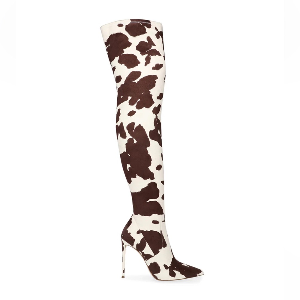Steve Madden VAVA Cow Print Over-the-Knee Boots - Picture 2 of 3